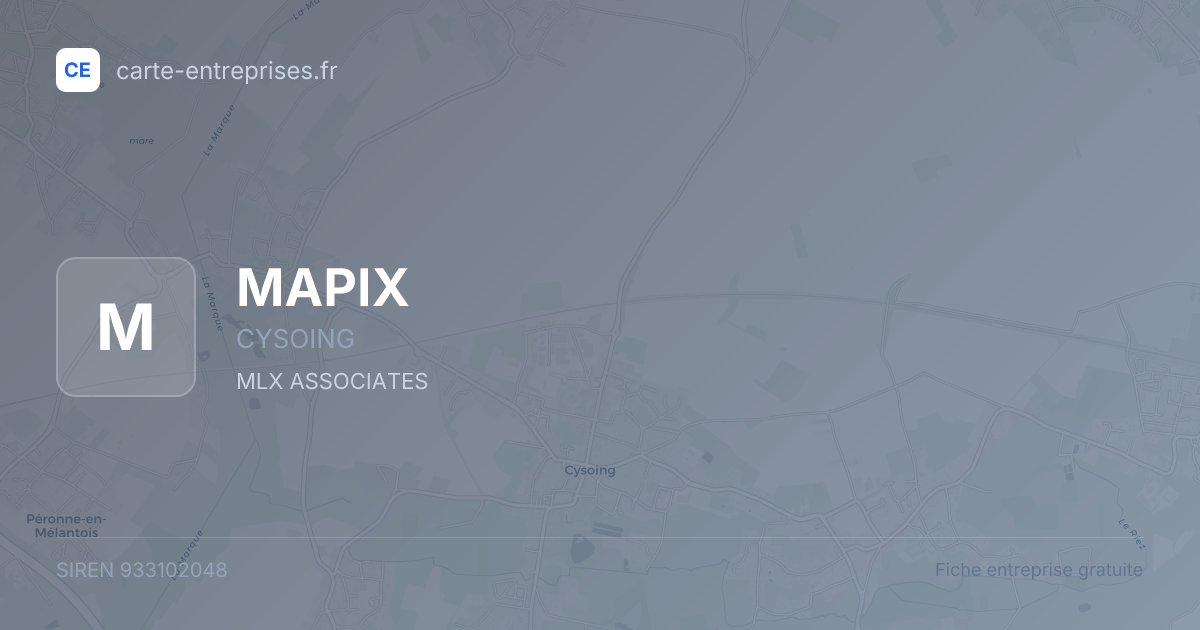 MAPIX — 933102048 — fiche entreprise