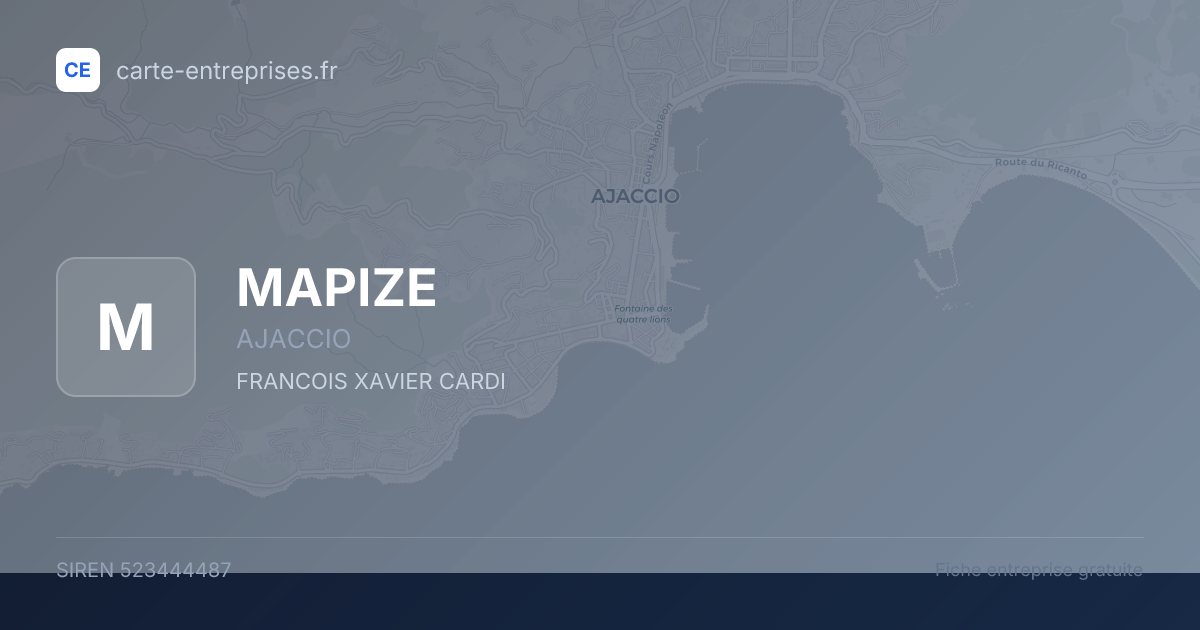 MAPIZE — 523444487 — fiche entreprise