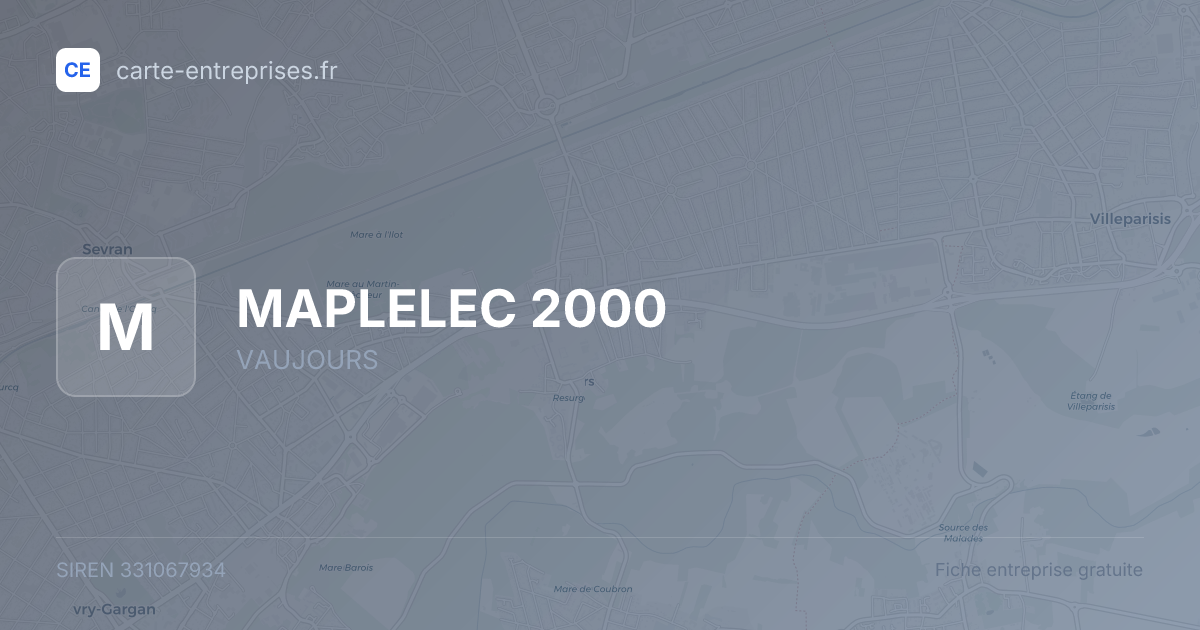 MAPLELEC 2000 — 331067934 — fiche entreprise