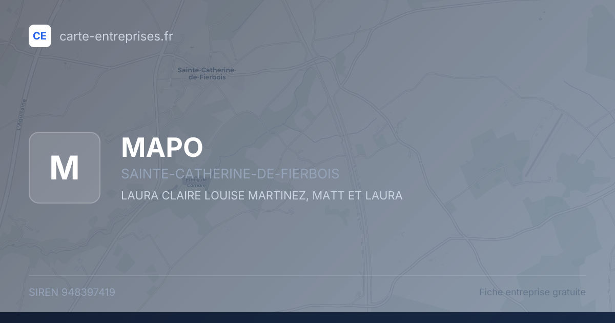 MAPO — 948397419 — fiche entreprise