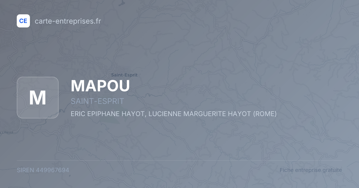 MAPOU — 449967694 — fiche entreprise