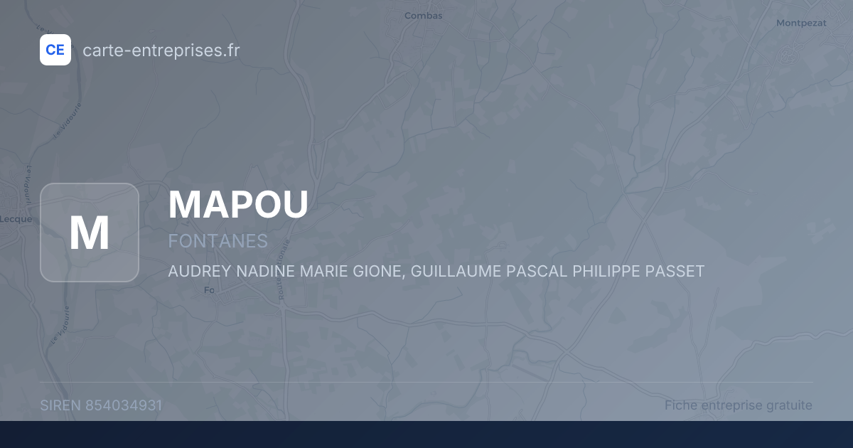 MAPOU — 854034931 — fiche entreprise