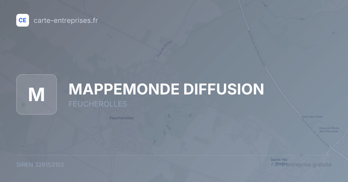 MAPPEMONDE DIFFUSION — 326153152 — fiche entreprise