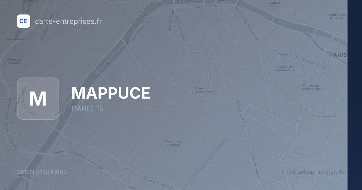 MAPPUCE — 513810663 — fiche entreprise