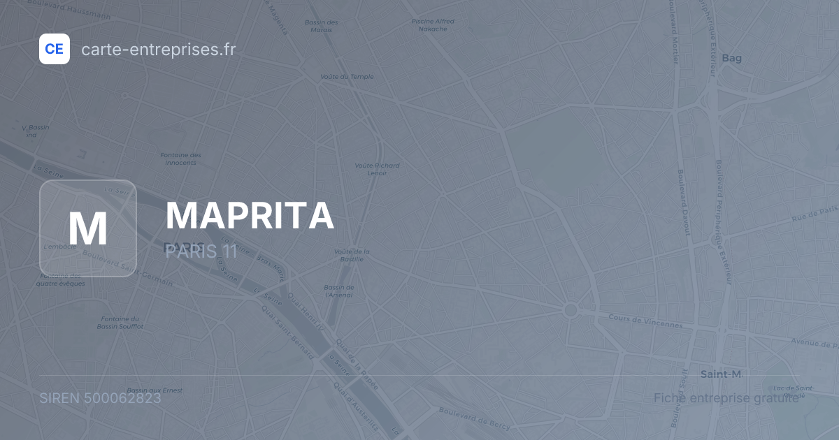MAPRITA — 500062823 — fiche entreprise
