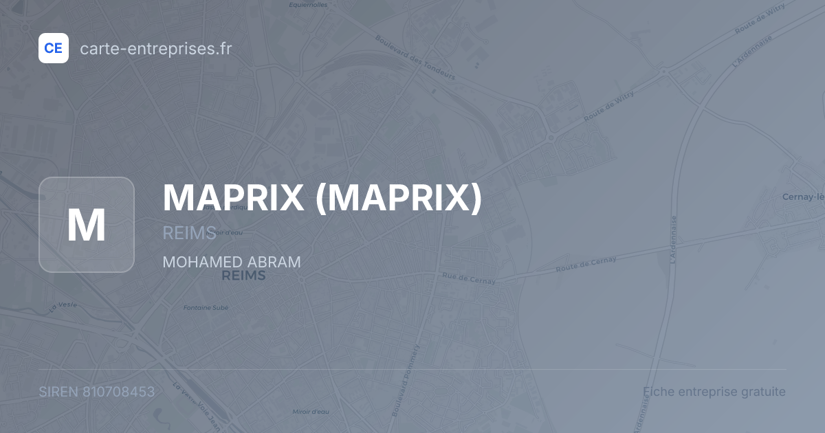 MAPRIX — 810708453 — fiche entreprise