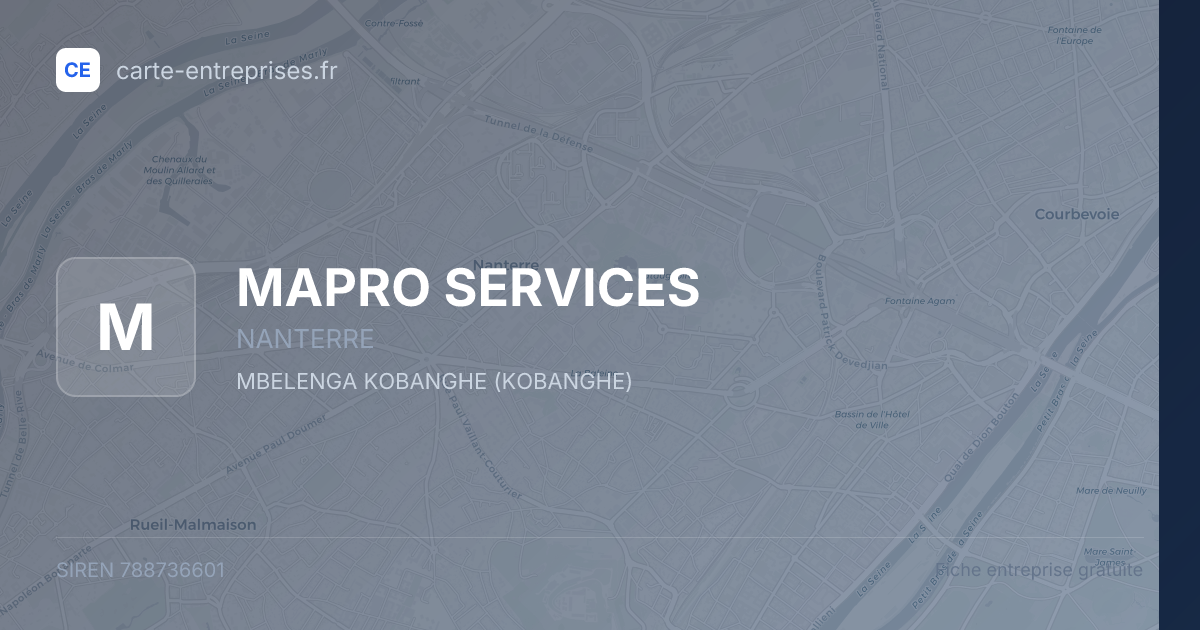MAPRO SERVICES — 788736601 — fiche entreprise