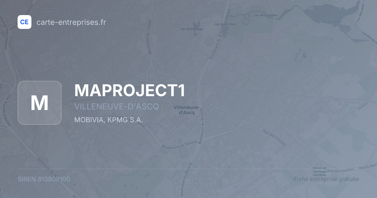 MAPROJECT1 — 813809100 — fiche entreprise