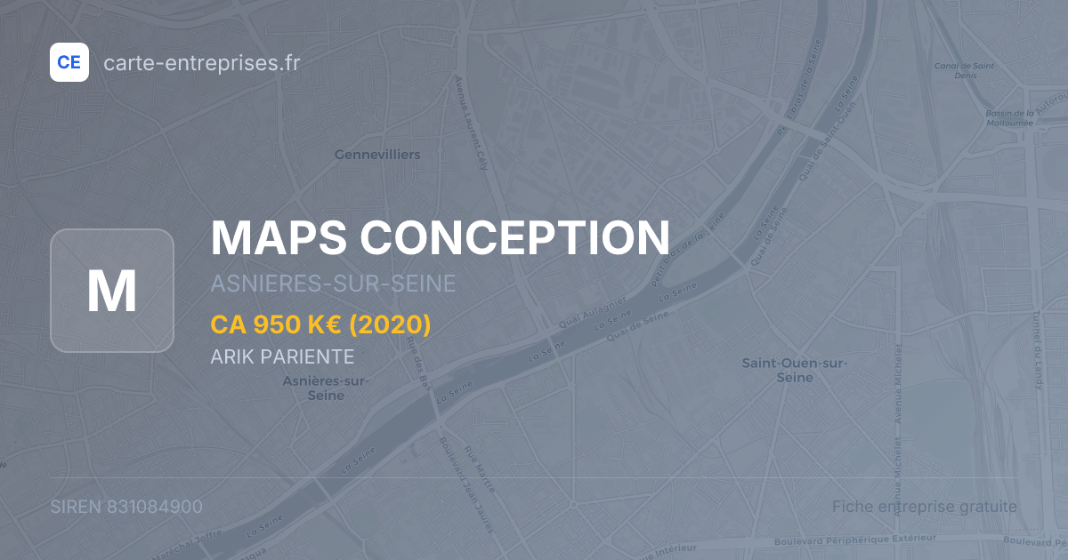 MAPS CONCEPTION — 831084900 — fiche entreprise