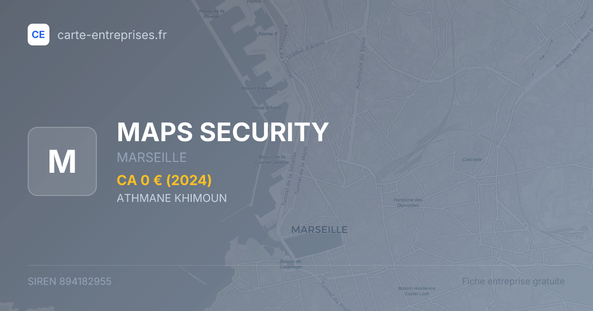 MAPS SECURITY — 894182955 — fiche entreprise