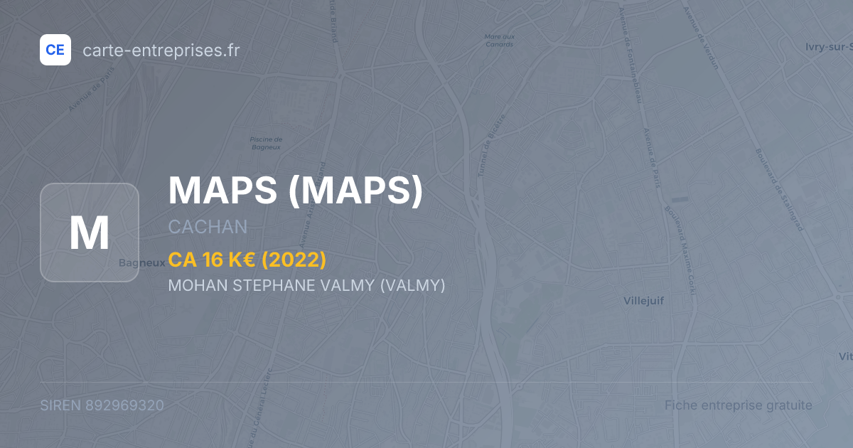 MAPS — 892969320 — fiche entreprise