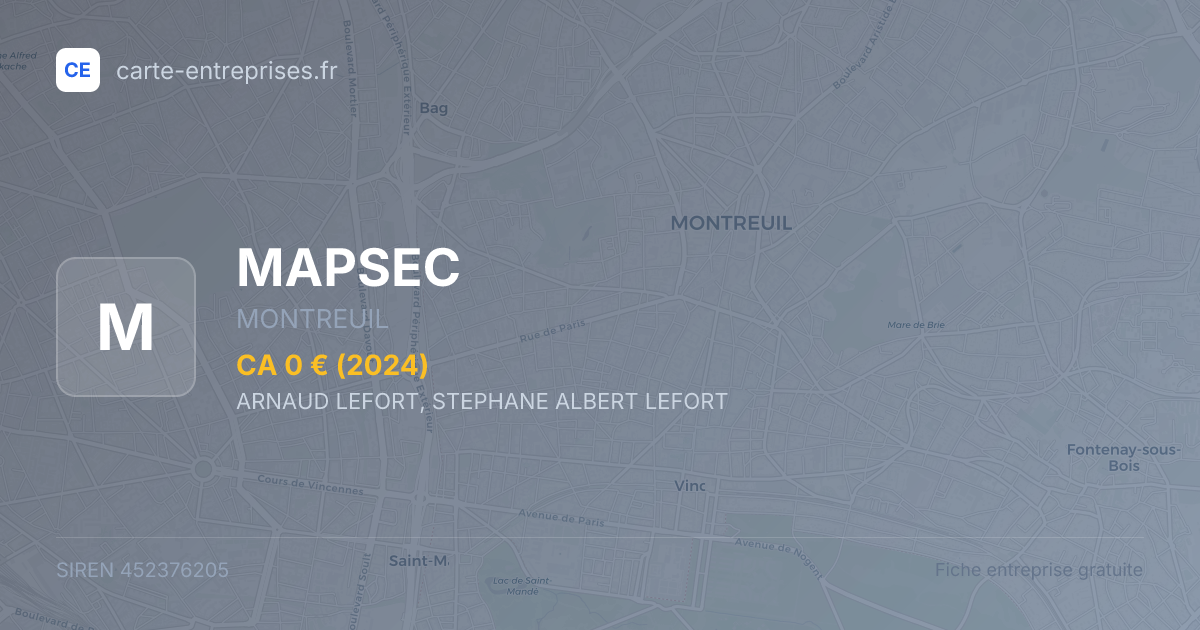 MAPSEC — 452376205 — fiche entreprise