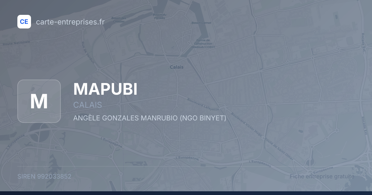 MAPUBI — 992033852 — fiche entreprise