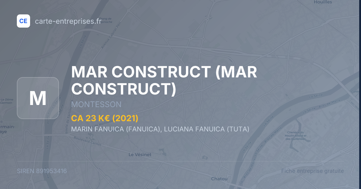 MAR CONSTRUCT — 891953416 — fiche entreprise