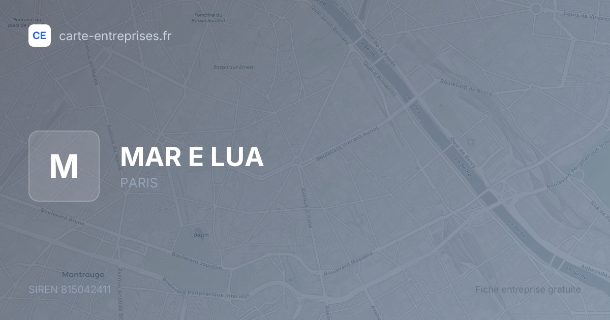 MAR E LUA — 815042411 — fiche entreprise