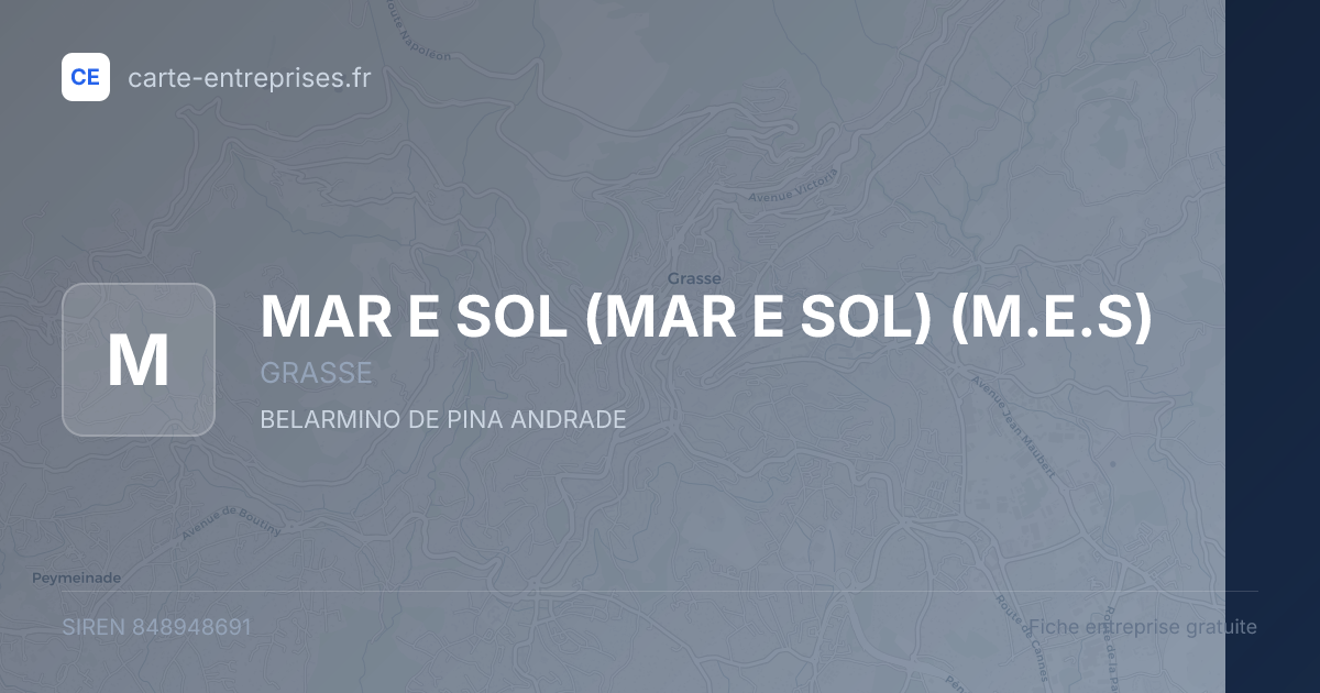 MAR E SOL (MAR E SOL) (M.E.S) — 848948691 — fiche entreprise