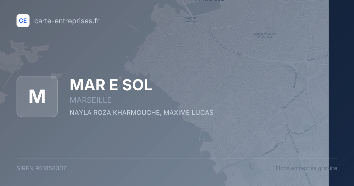 MAR E SOL — 951858307 — fiche entreprise