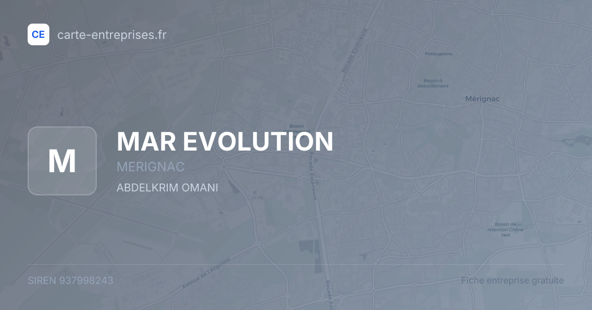 MAR EVOLUTION — 937998243 — fiche entreprise