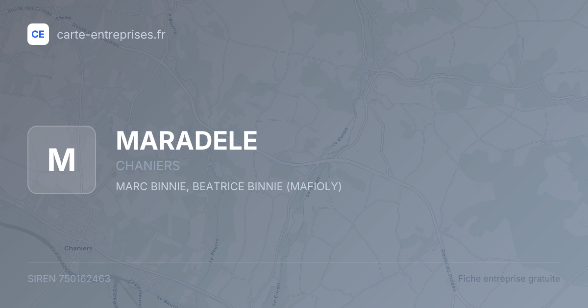 MARADELE — 750162463 — fiche entreprise