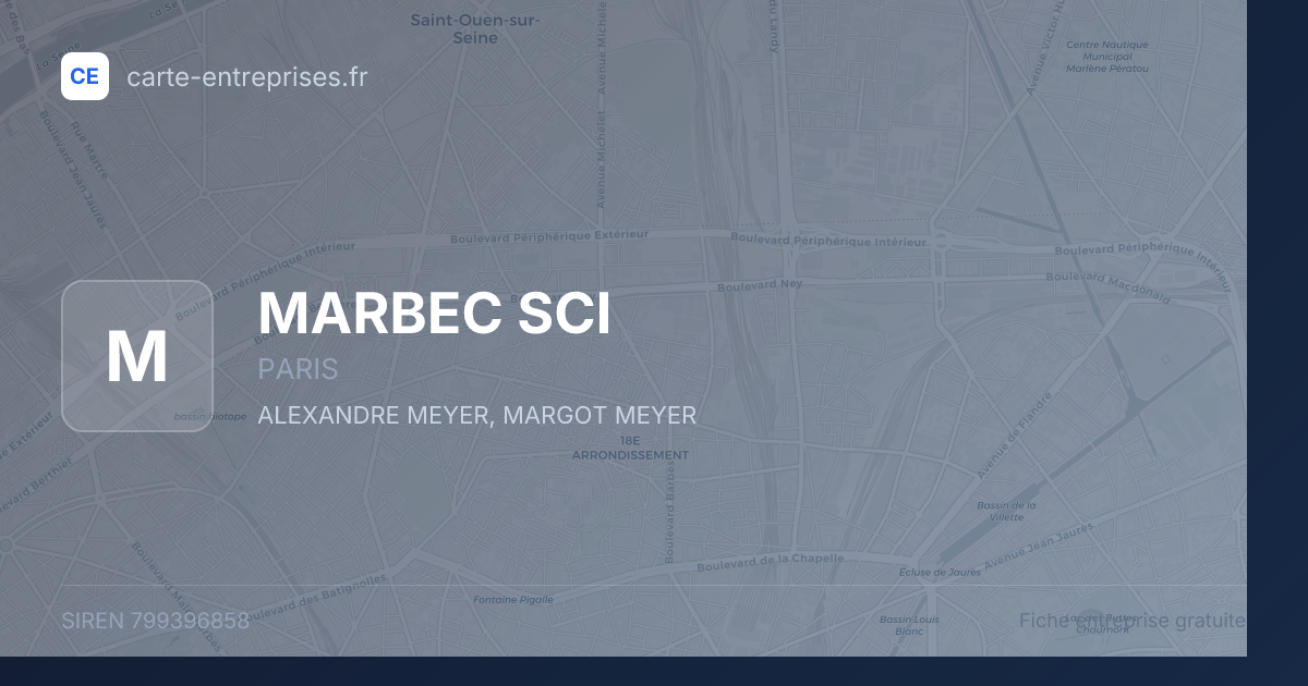 MARBEC SCI — 799396858 — fiche entreprise