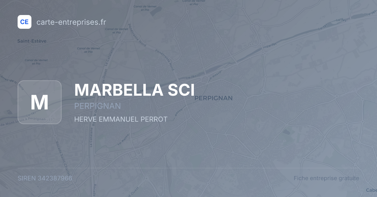 MARBELLA SCI — 342387966 — fiche entreprise