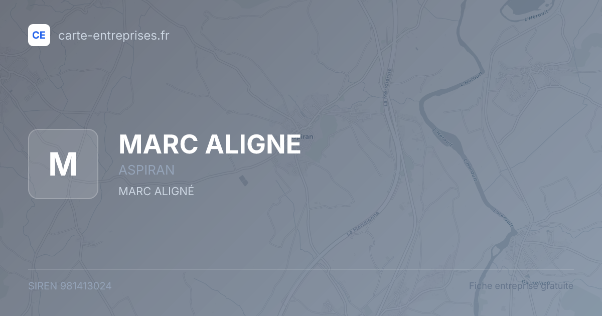 MARC ALIGNE — 981413024 — fiche entreprise