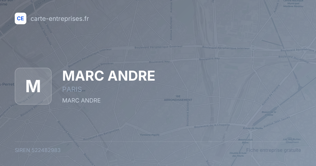 MARC ANDRE — 522482983 — fiche entreprise