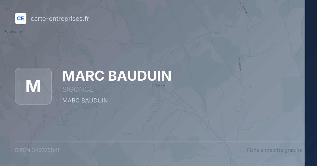 MARC BAUDUIN — 349775841 — fiche entreprise