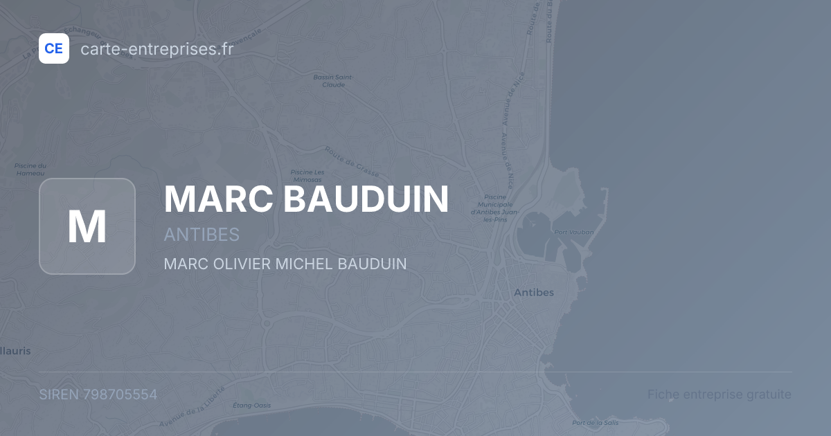 MARC BAUDUIN — 798705554 — fiche entreprise
