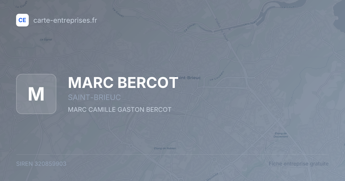 MARC BERCOT — 320859903 — fiche entreprise