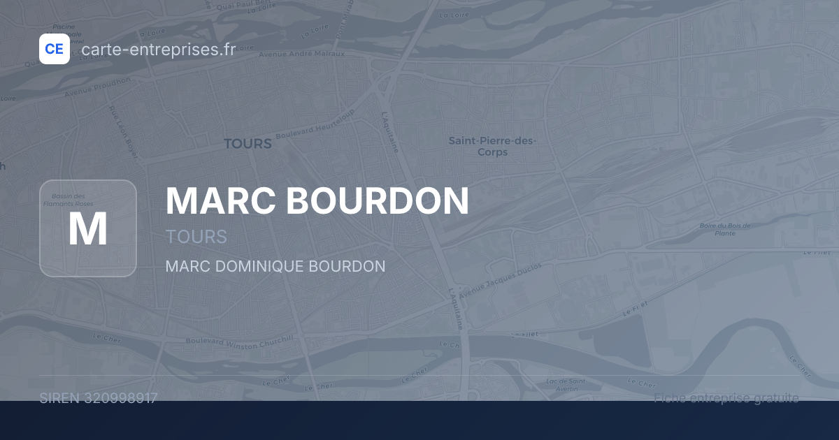 MARC BOURDON — 320998917 — fiche entreprise