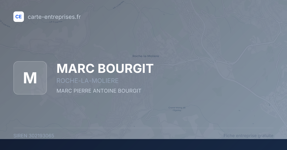 MARC BOURGIT — 302193065 — fiche entreprise