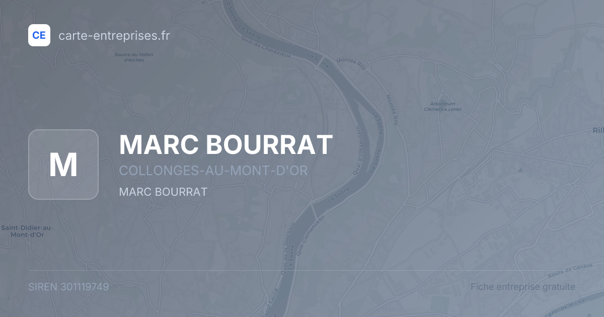 MARC BOURRAT — 301119749 — fiche entreprise