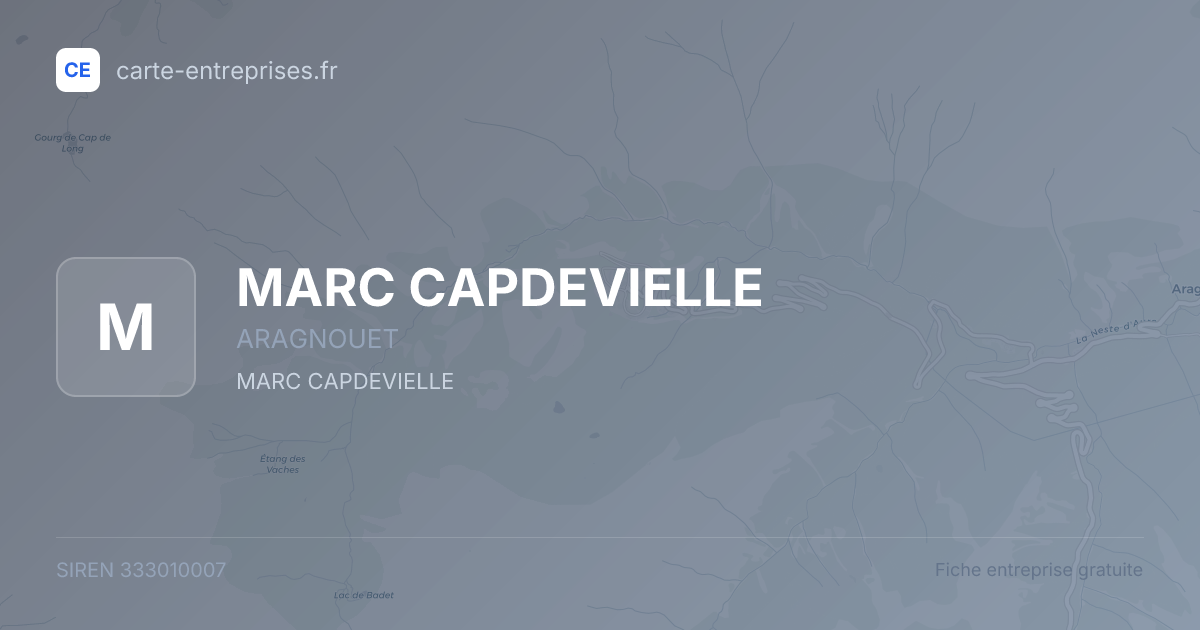 MARC CAPDEVIELLE — 333010007 — fiche entreprise