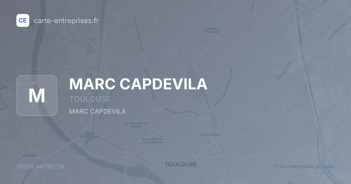 MARC CAPDEVILA — 341188738 — fiche entreprise