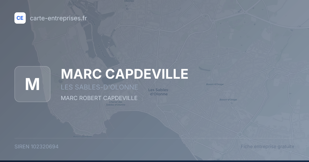 MARC CAPDEVILLE — 102320694 — fiche entreprise