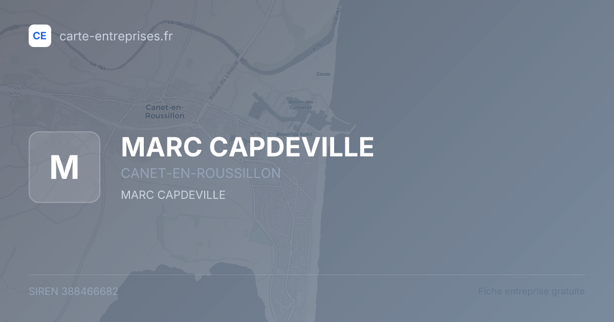 MARC CAPDEVILLE — 388466682 — fiche entreprise