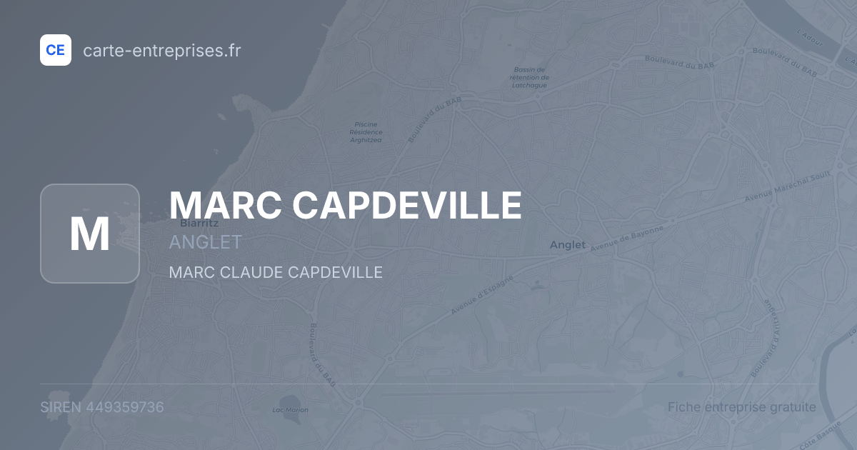 MARC CAPDEVILLE — 449359736 — fiche entreprise