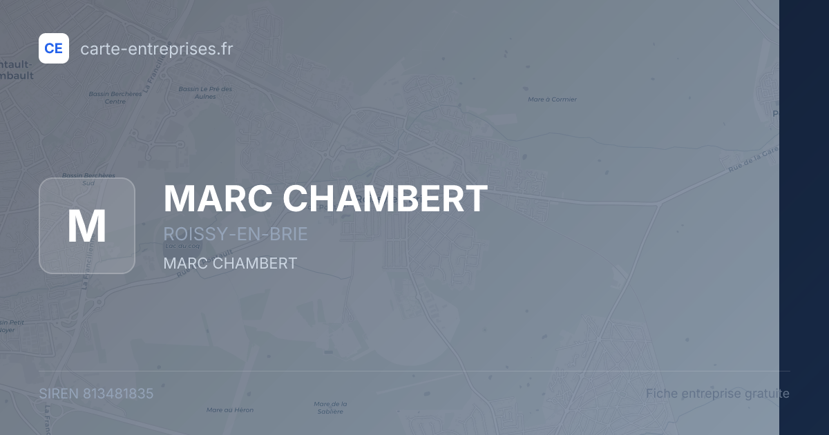MARC CHAMBERT — 813481835 — fiche entreprise