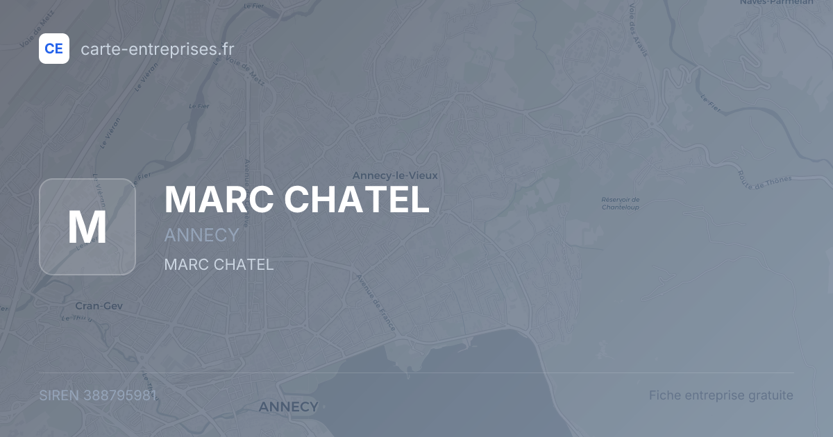 MARC CHATEL — 388795981 — fiche entreprise