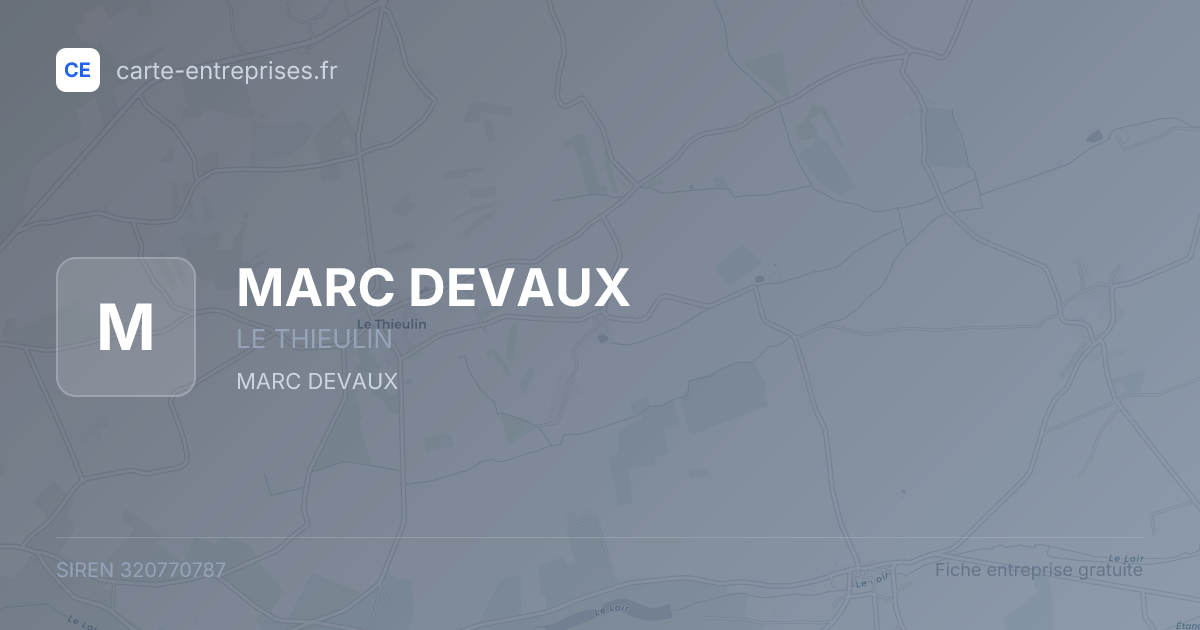 MARC DEVAUX — 320770787 — fiche entreprise