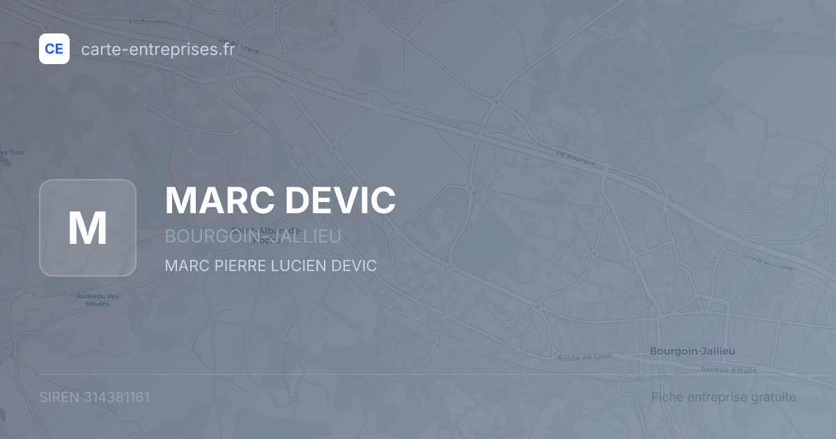 MARC DEVIC — 314381161 — fiche entreprise