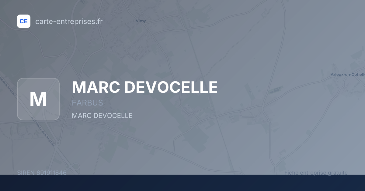 MARC DEVOCELLE — 691911846 — fiche entreprise