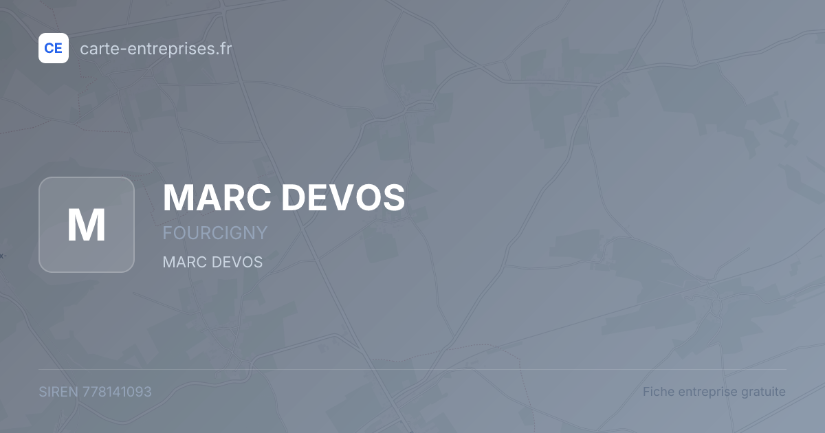 MARC DEVOS — 778141093 — fiche entreprise