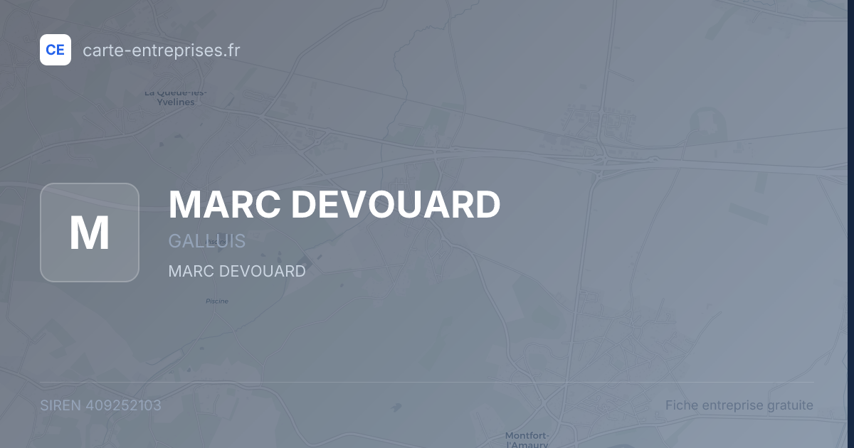 MARC DEVOUARD — 409252103 — fiche entreprise