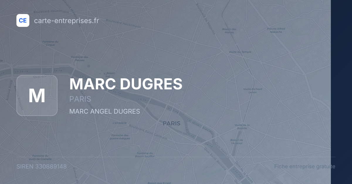 MARC DUGRES — 330889148 — fiche entreprise