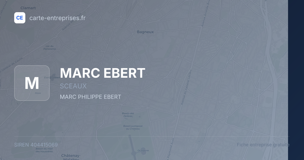 MARC EBERT — 404415069 — fiche entreprise