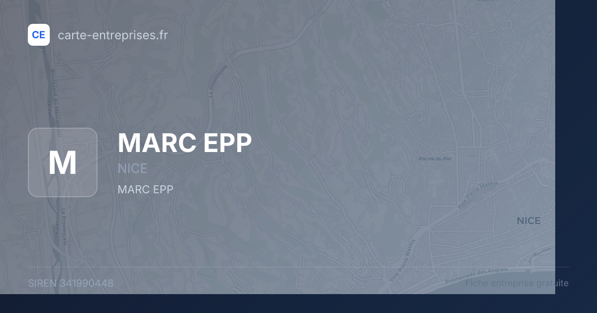 MARC EPP — 341990448 — fiche entreprise