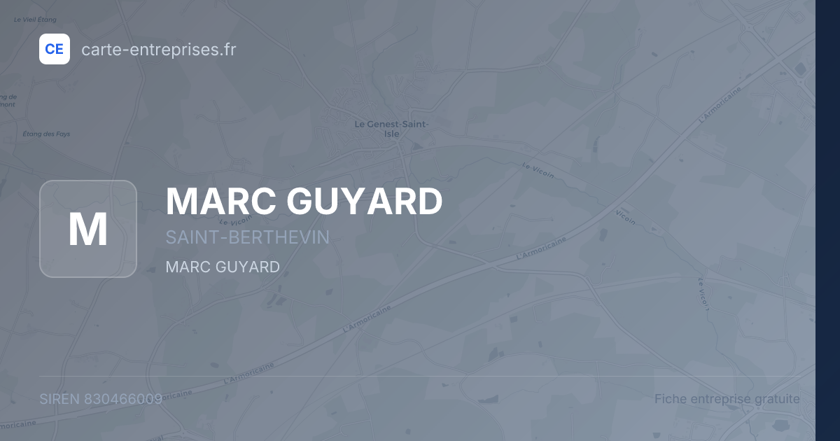 MARC GUYARD — 830466009 — fiche entreprise