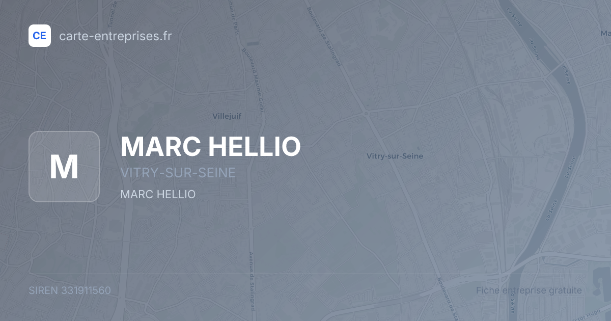 MARC HELLIO — 331911560 — fiche entreprise